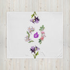 tsgabrielle® • TransFLOWer • Throw Blanket • White • 3 Sizes