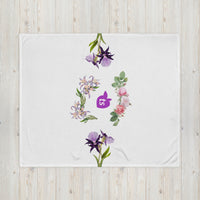 tsgabrielle® • TransFLOWer • Throw Blanket • White • 3 Sizes