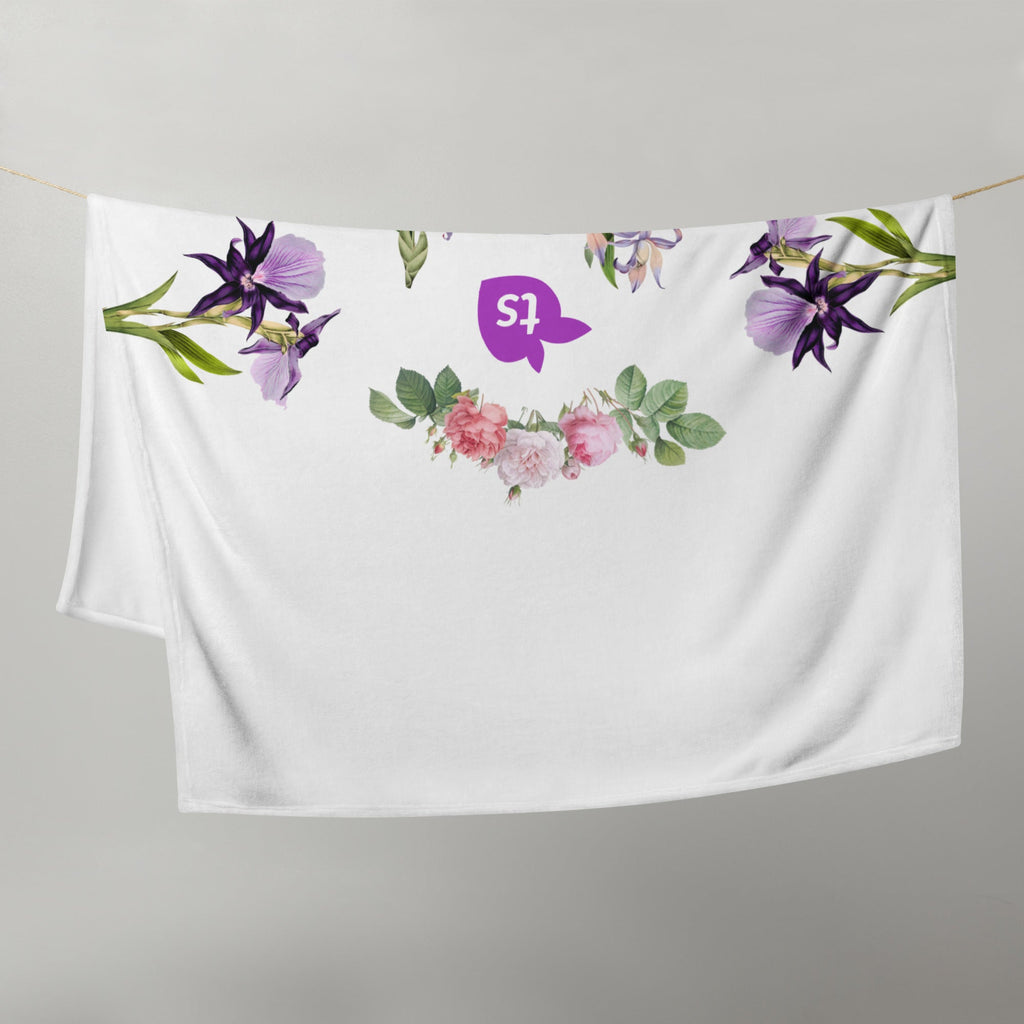 tsgabrielle® • TransFLOWer • Throw Blanket • White • 3 Sizes