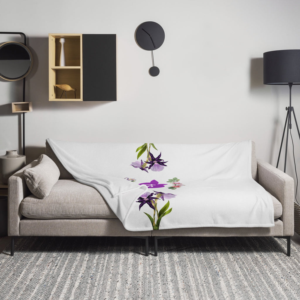 tsgabrielle® • TransFLOWer • Throw Blanket • White • 3 Sizes