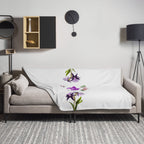 tsgabrielle® • TransFLOWer • Throw Blanket • White • 3 Sizes
