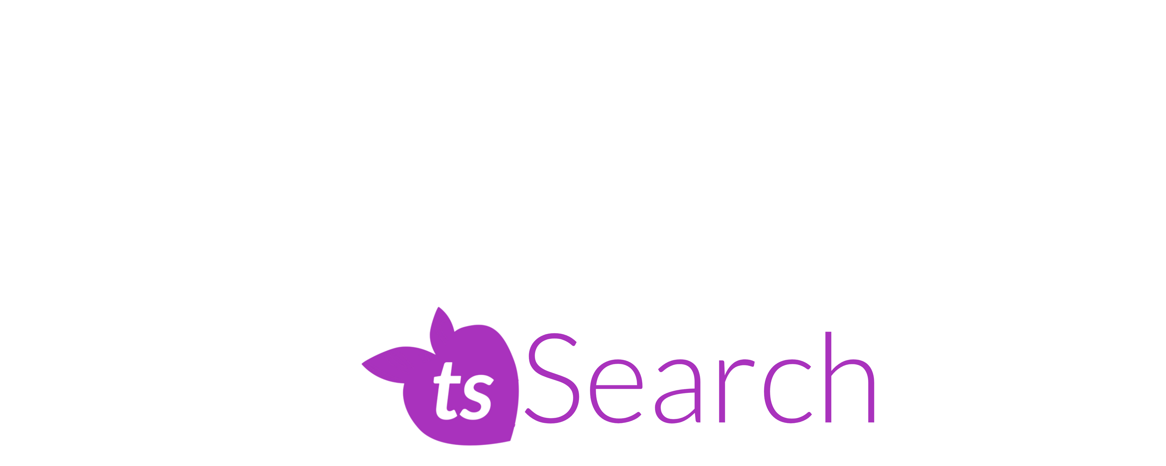 ts Search logo with a purple and black design on a white background