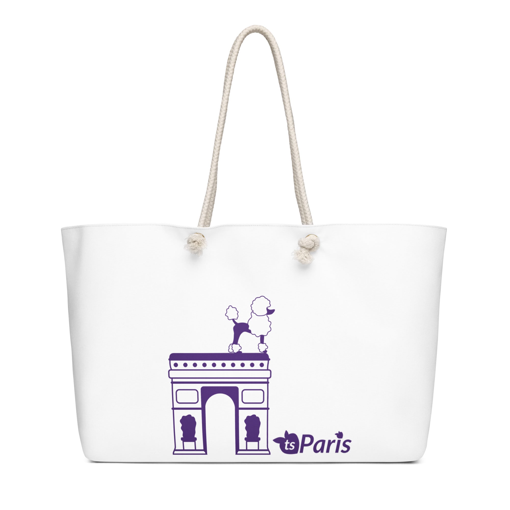 tsgabrielle® • Paris - Arc de Triomphe • Oversized Weekender Bag • White