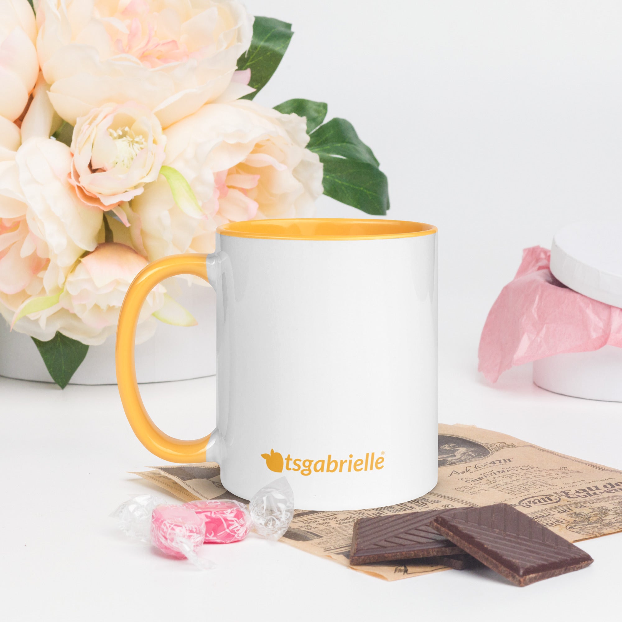 tsgabrielle® • Mug with Color Golden Yellow Inside • 325 ml