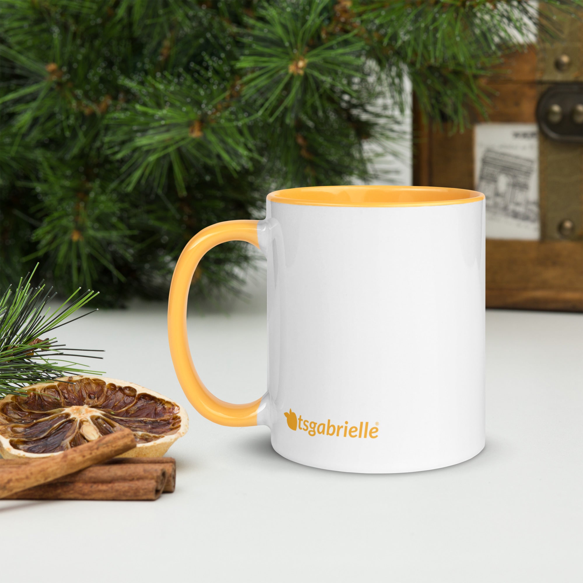 tsgabrielle® • Mug with Color Golden Yellow Inside • 11 oz