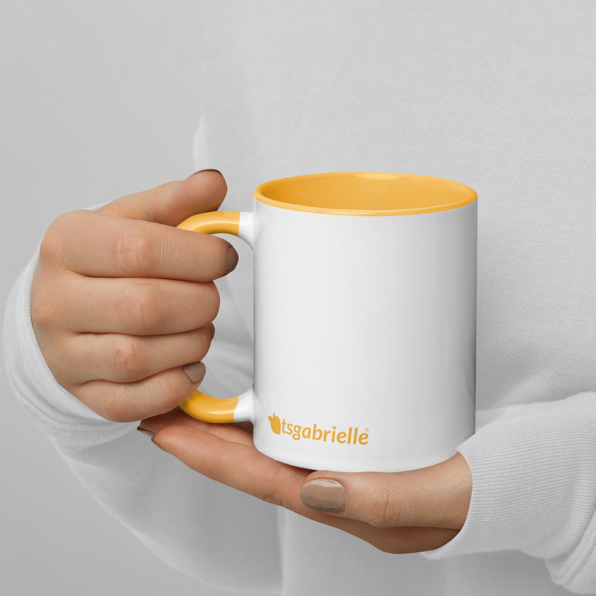 tsgabrielle® • Mug with Color Golden Yellow Inside • 11 oz