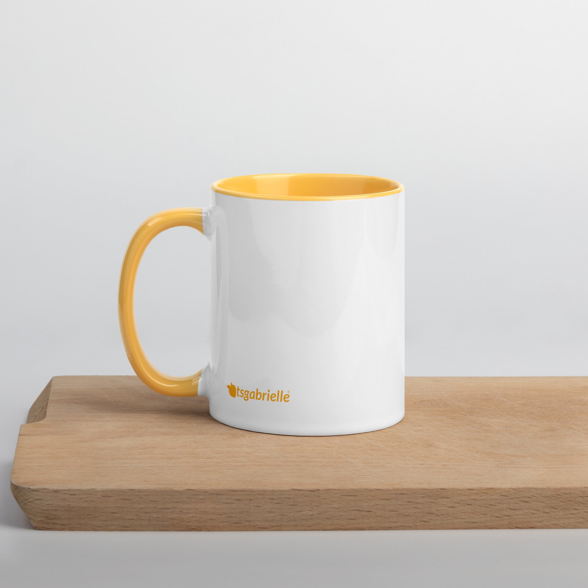 tsgabrielle® • Mug with Color Golden Yellow Inside • Ceramic • 325 ml