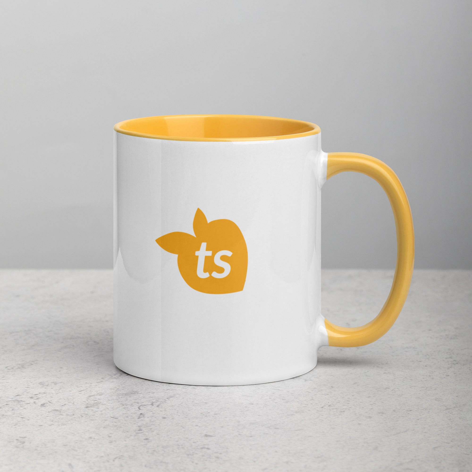 tsgabrielle® • Mug with Color Golden Yellow Inside • 325 ml