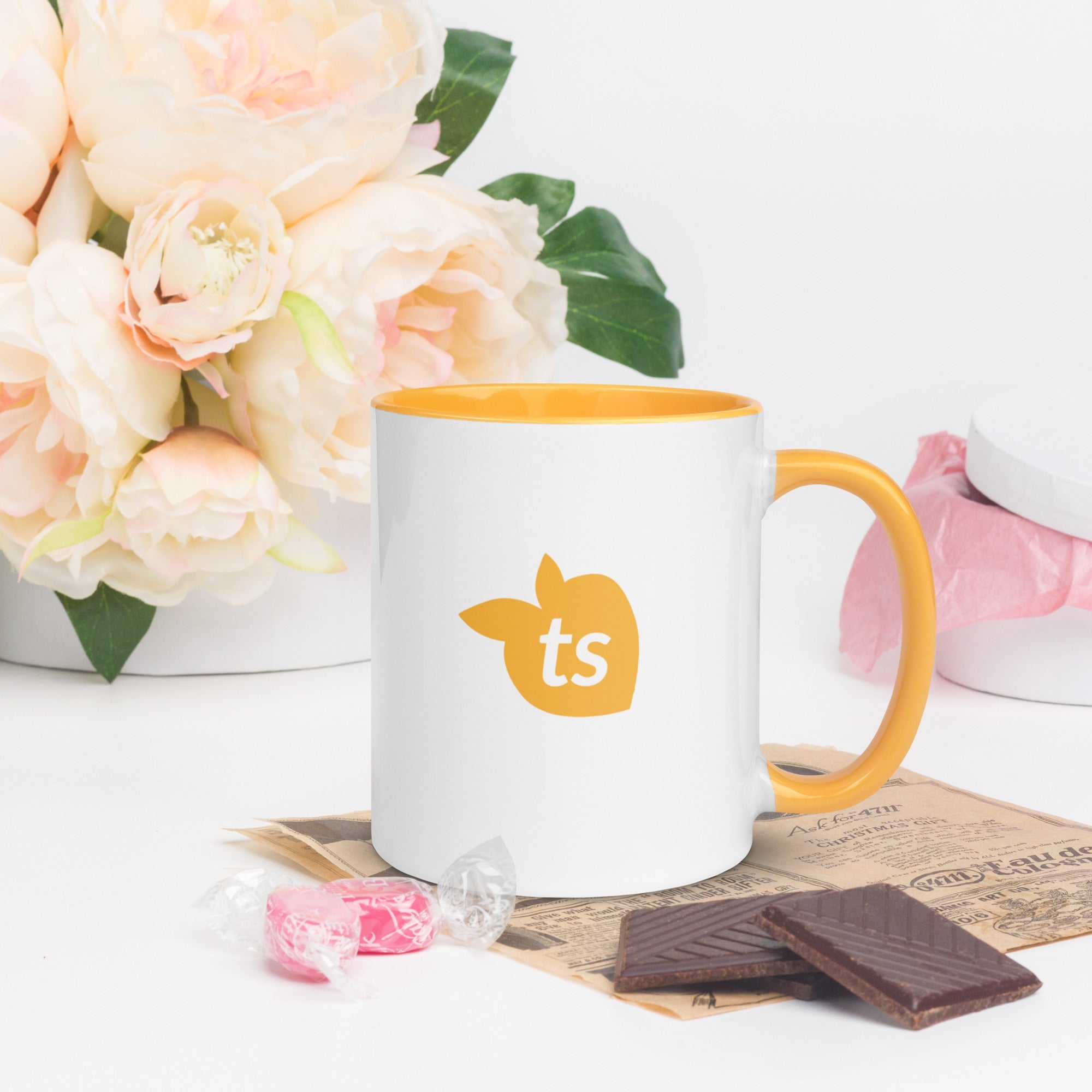 tsgabrielle® • Mug with Color Golden Yellow Inside • 325 ml