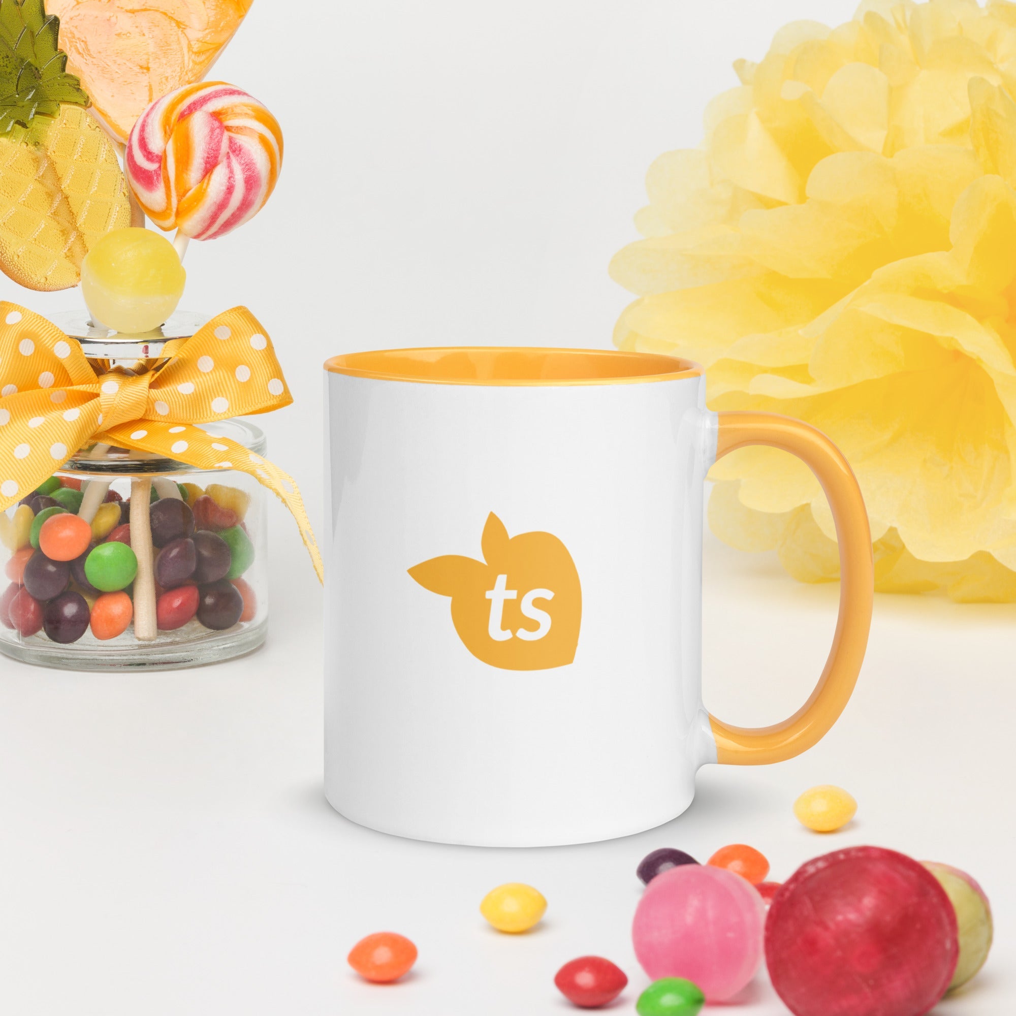 tsgabrielle® • Mug with Color Golden Yellow Inside • 325 ml