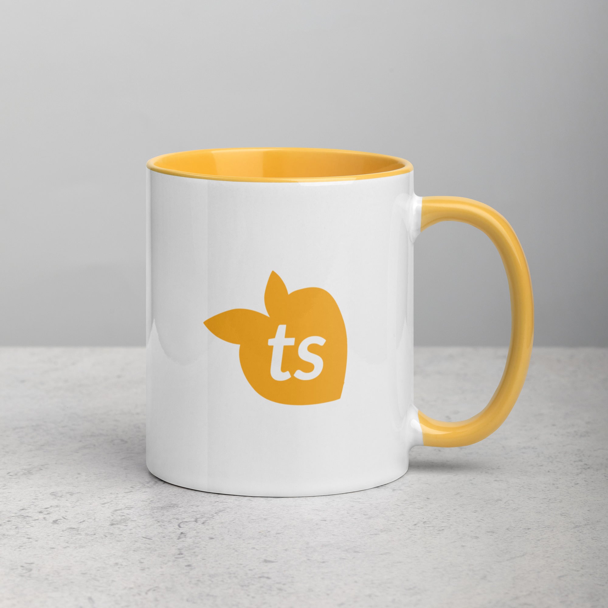 tsgabrielle® • Mug with Color Golden Yellow Inside • 11 oz