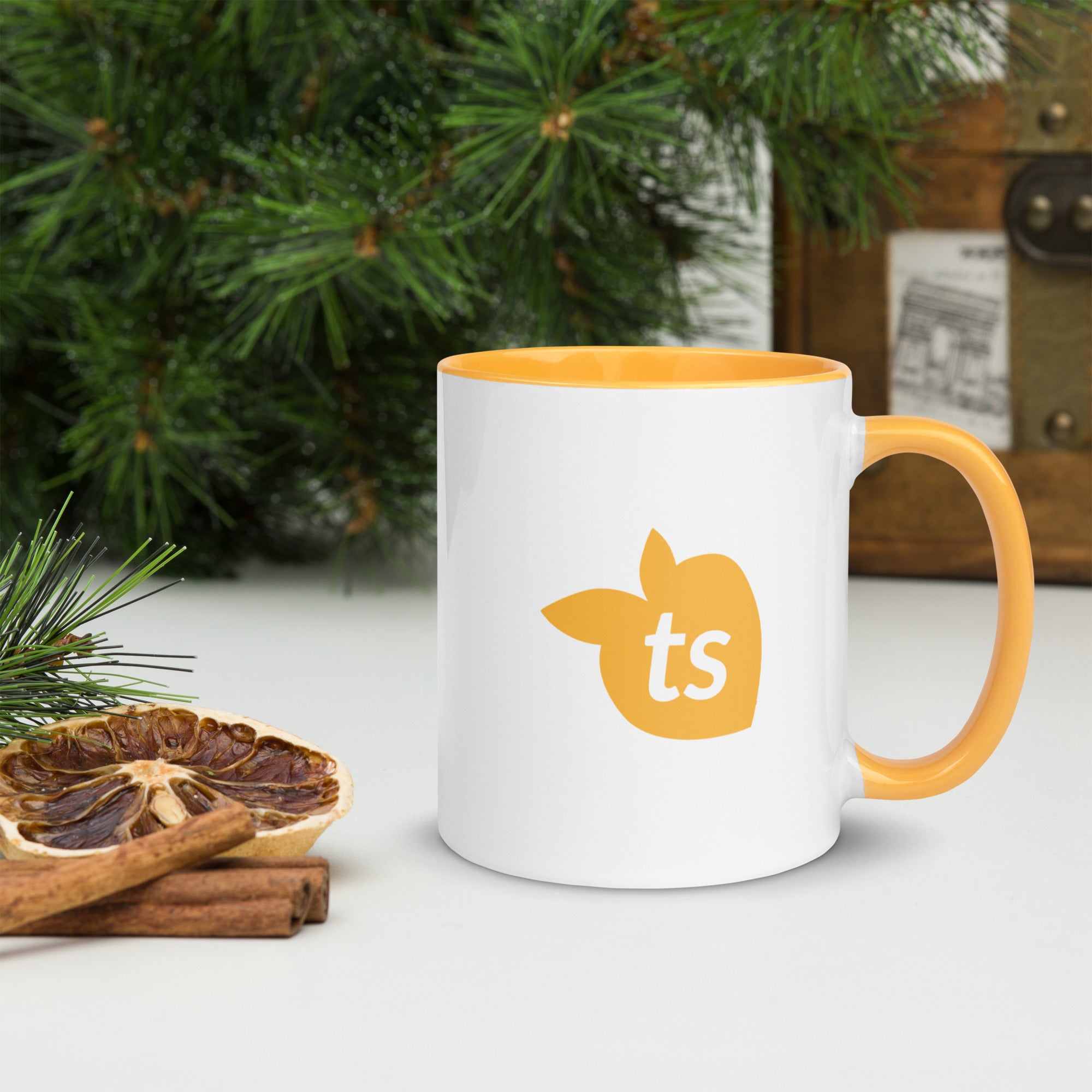 tsgabrielle® • Mug with Color Golden Yellow Inside • 11 oz