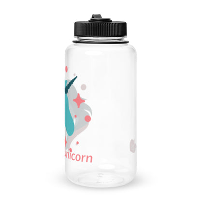 tsgabrielle™ • Wide Mouth Plastic Water Bottle 1 • Unicorn by tsgabrielle™ • $26.44