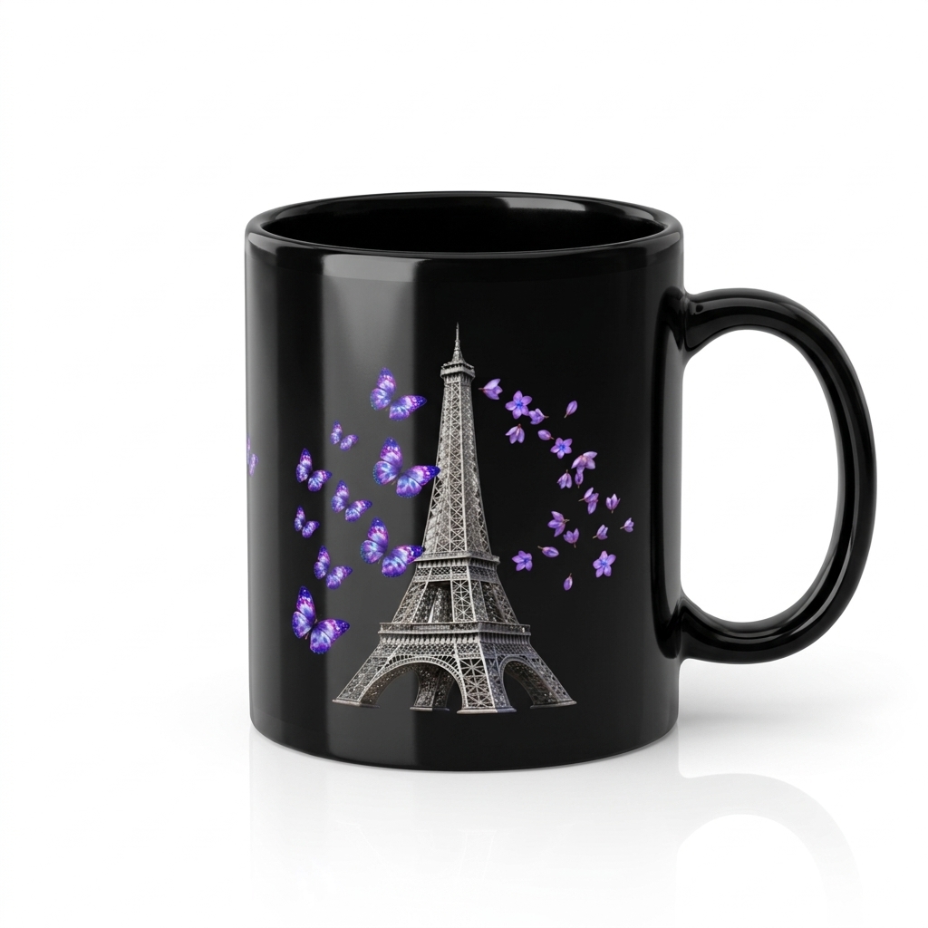tsgabrielle® • Paris - La Tour Eiffel • Glossy Mug • Black • Ceramic • 2 Sizes - Black - View 31