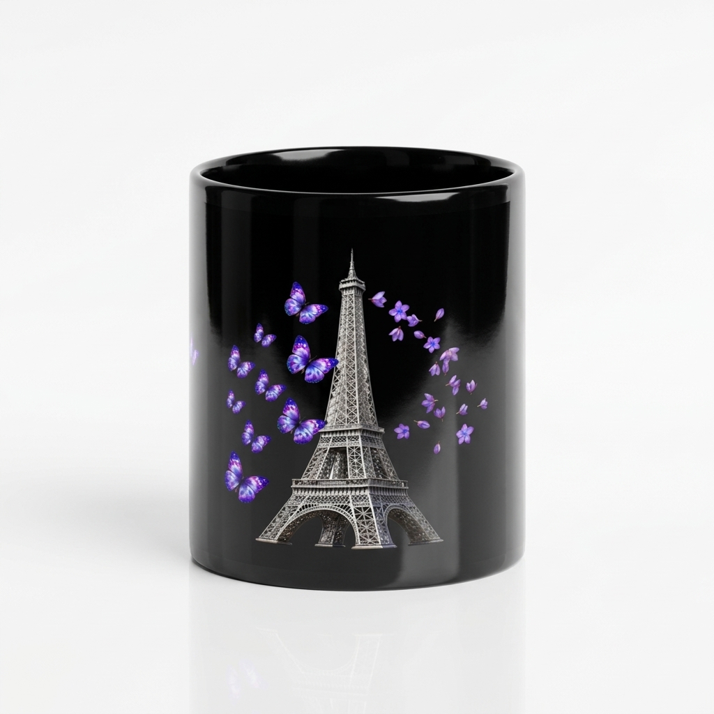 tsgabrielle® • Paris - La Tour Eiffel • Glossy Mug • Black • Ceramic • 2 Sizes - Black - View 6