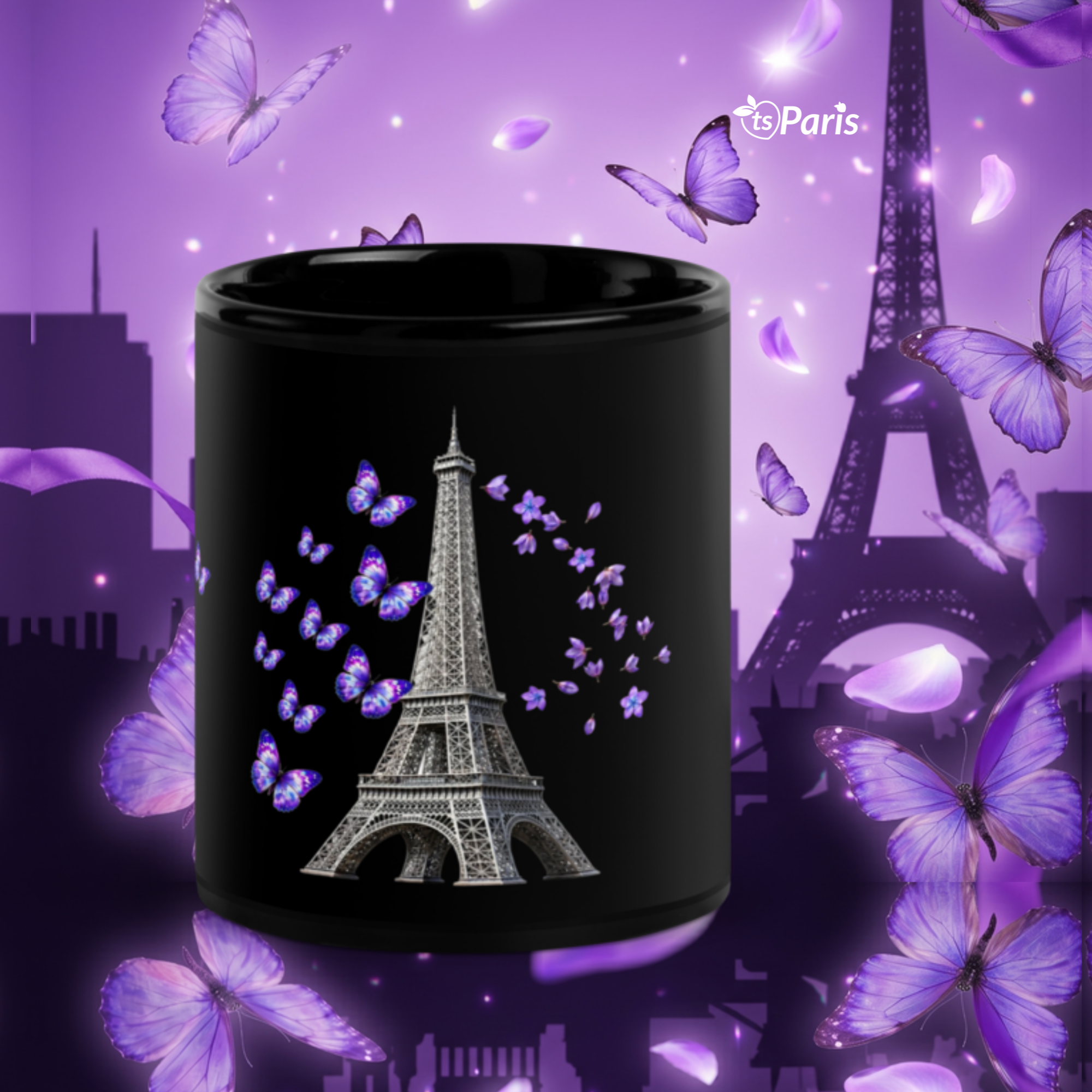 tsgabrielle® • Paris - La Tour Eiffel • Glossy Mug • Black • Ceramic • 2 Sizes - Black - View 23