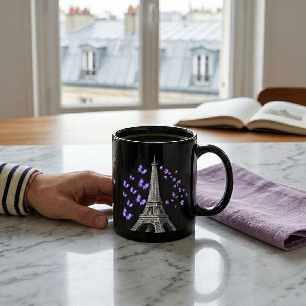 tsgabrielle® • Paris - La Tour Eiffel • Glossy Mug • Black • Ceramic • 2 Sizes - Black - View 22