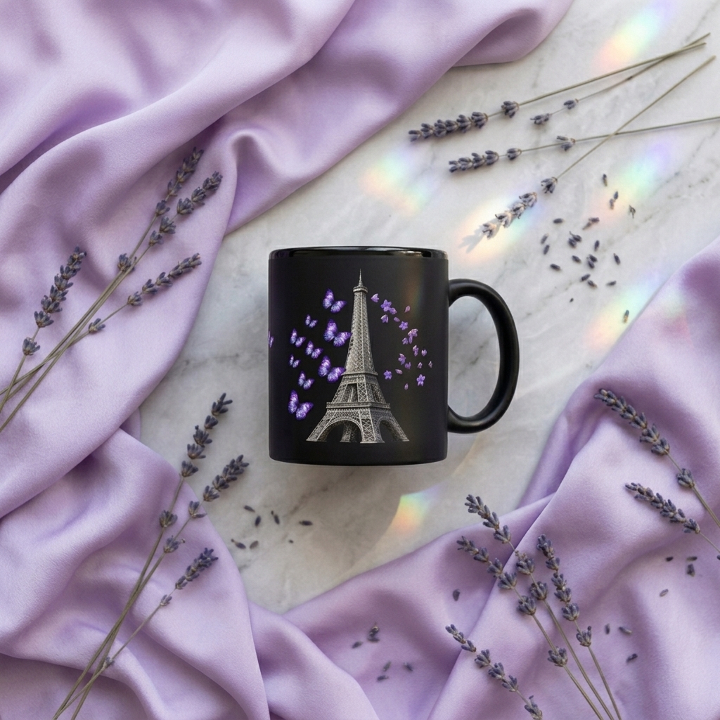 tsgabrielle® • Paris - La Tour Eiffel • Glossy Mug • Black • Ceramic • 2 Sizes - Black - View 25