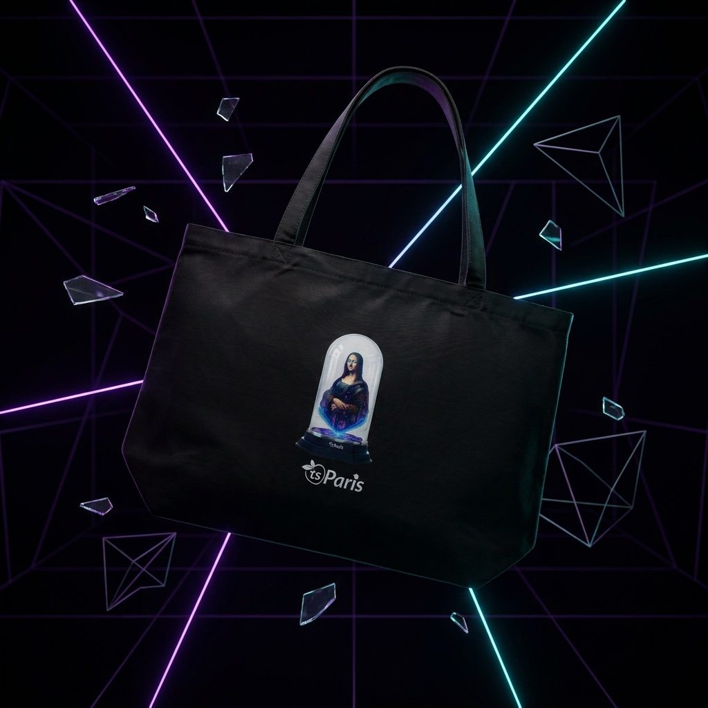 tsgabrielle® • Paris - Da Vinci • Large Tote Bag • Black • Cotton Organic - Black - View 9