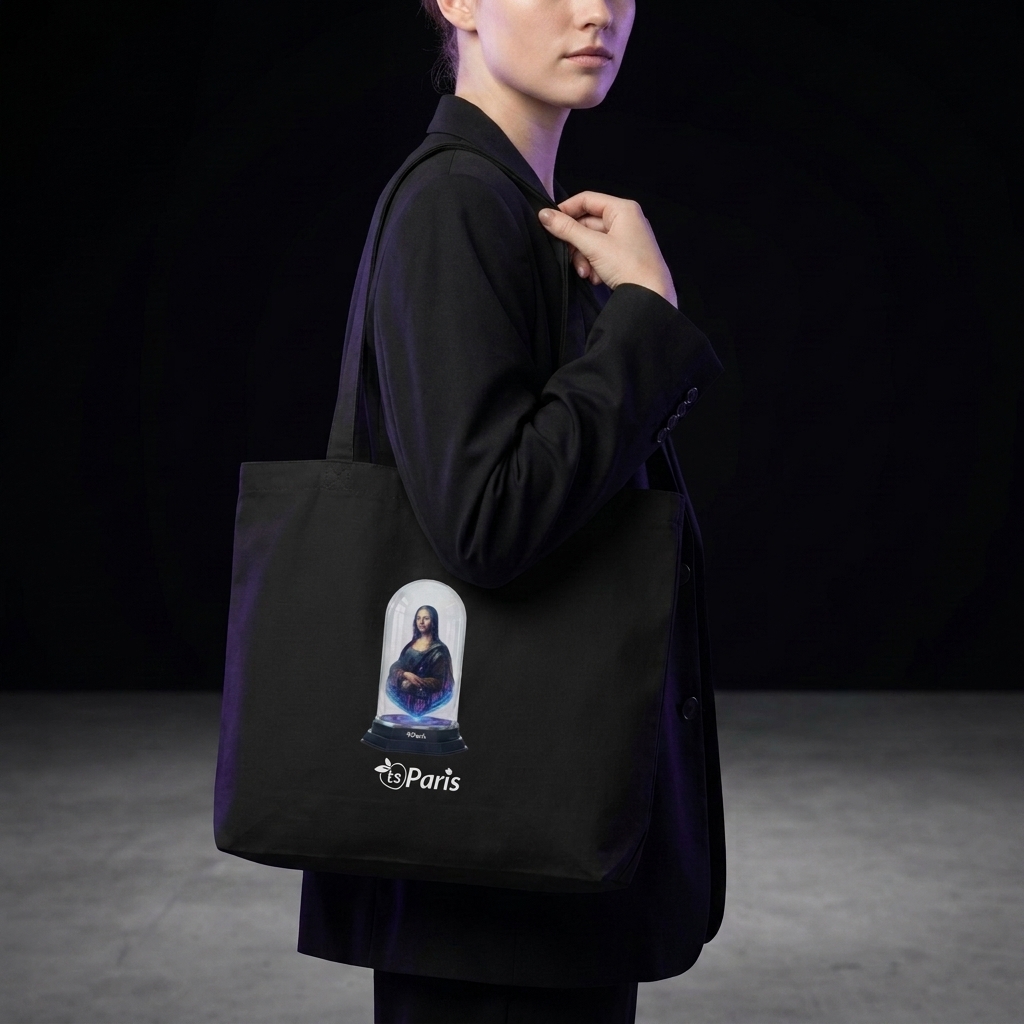 tsgabrielle® • Paris - Da Vinci • Large Tote Bag • Black • Cotton Organic - Black - View 8