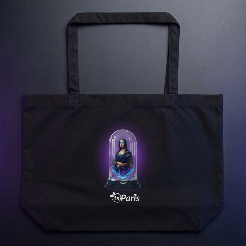 tsgabrielle® • Paris - Da Vinci • Large Tote Bag • Black • Cotton Organic - Black - View 10