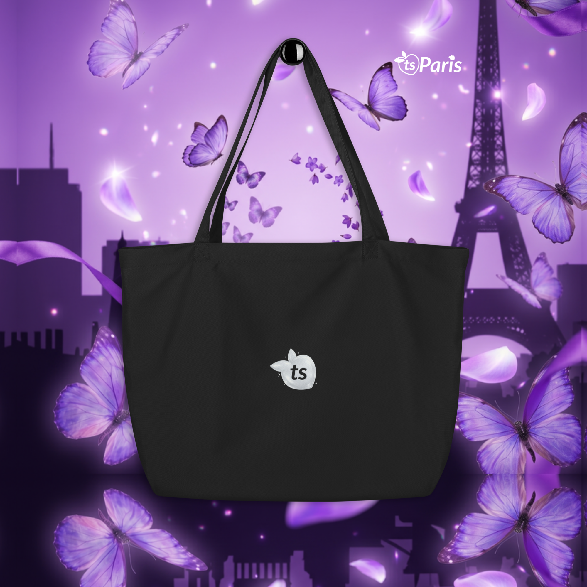tsgabrielle® • Paris - Da Vinci • Large Tote Bag • Black • Cotton Organic - Black - View 13