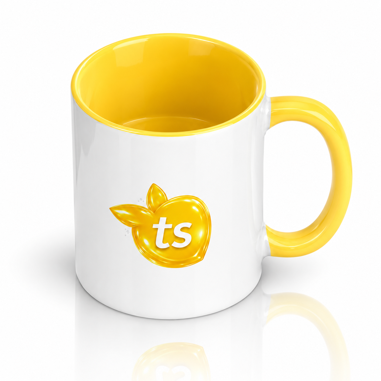 tsgabrielle® • White Mug with Color Inside • Yellow • 11 oz - Yellow - View 7