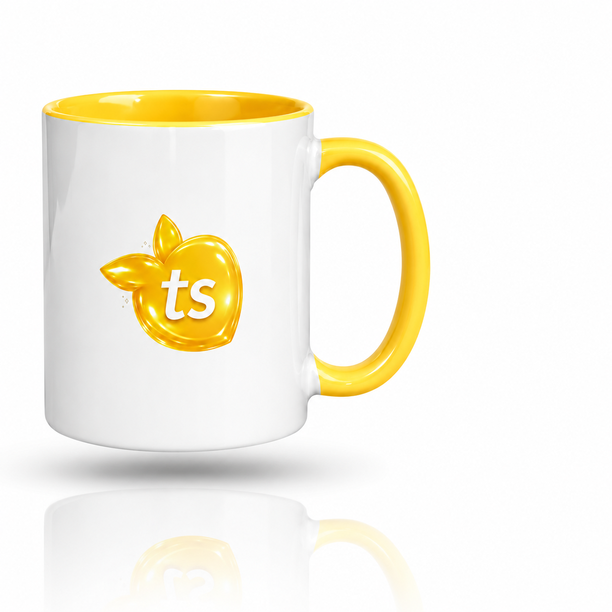 tsgabrielle® • White Mug with Color Inside • Yellow • 11 oz - Yellow - View 10