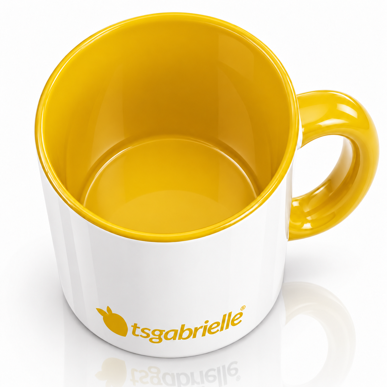 tsgabrielle® • White Mug with Color Inside • Yellow • 11 oz - Yellow - View 13