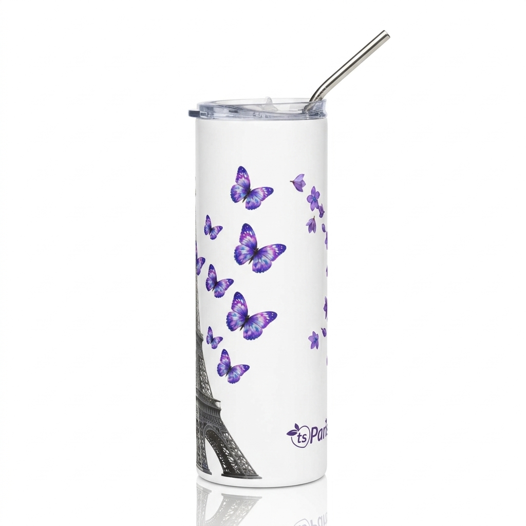 tsgabrielle® • The Art of Living • Paris - Eiffel Tower • Tumbler • Steel • White • 20 oz - White - View 7