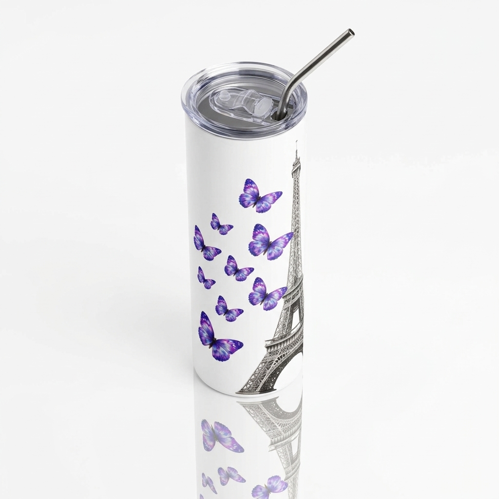 tsgabrielle® • The Art of Living • Paris - Eiffel Tower • Tumbler • Steel • White • 20 oz - White - View 8