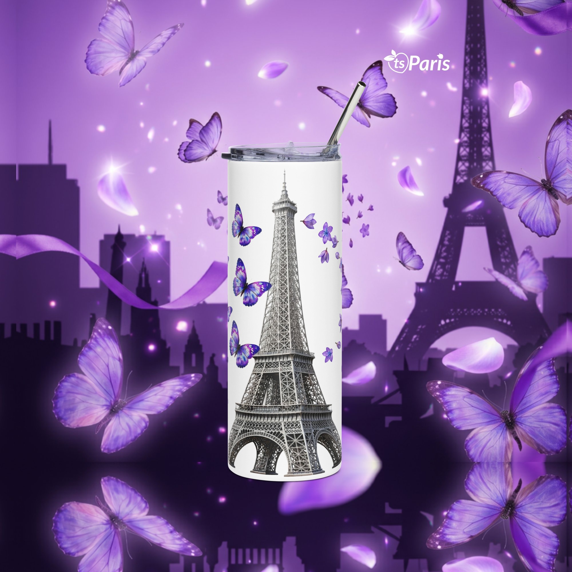 tsgabrielle® • The Art of Living • Paris - Eiffel Tower • Tumbler • Steel • White • 20 oz - White - View 11