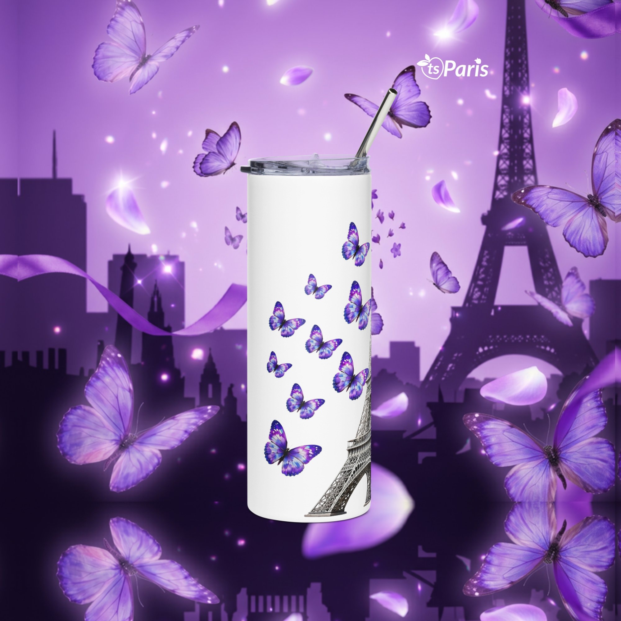 tsgabrielle® • The Art of Living • Paris - Eiffel Tower • Tumbler • Steel • White • 20 oz - White - View 12