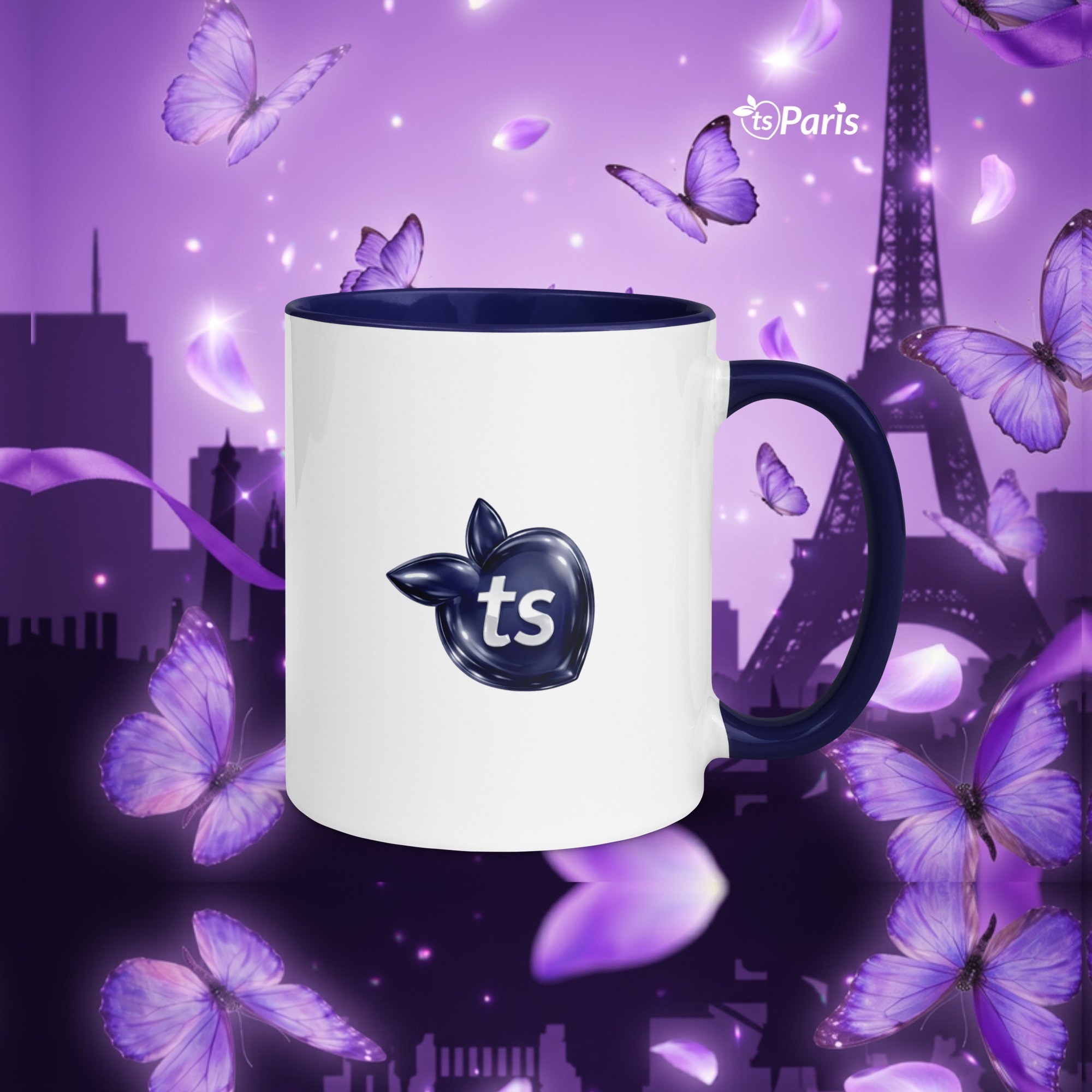 tsgabrielle® • Paris - La Tour Eiffel • Mug With Color Inside • Ceramic • 11 oz - Dark Blue - View 11
