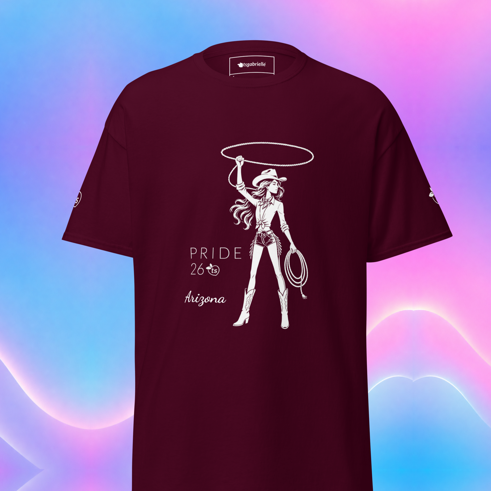 tsgabrielle® • Sélection Masculine • Pride 26 - Arizona • T-shirt Classique • 14 Couleurs - Maroon - View 10