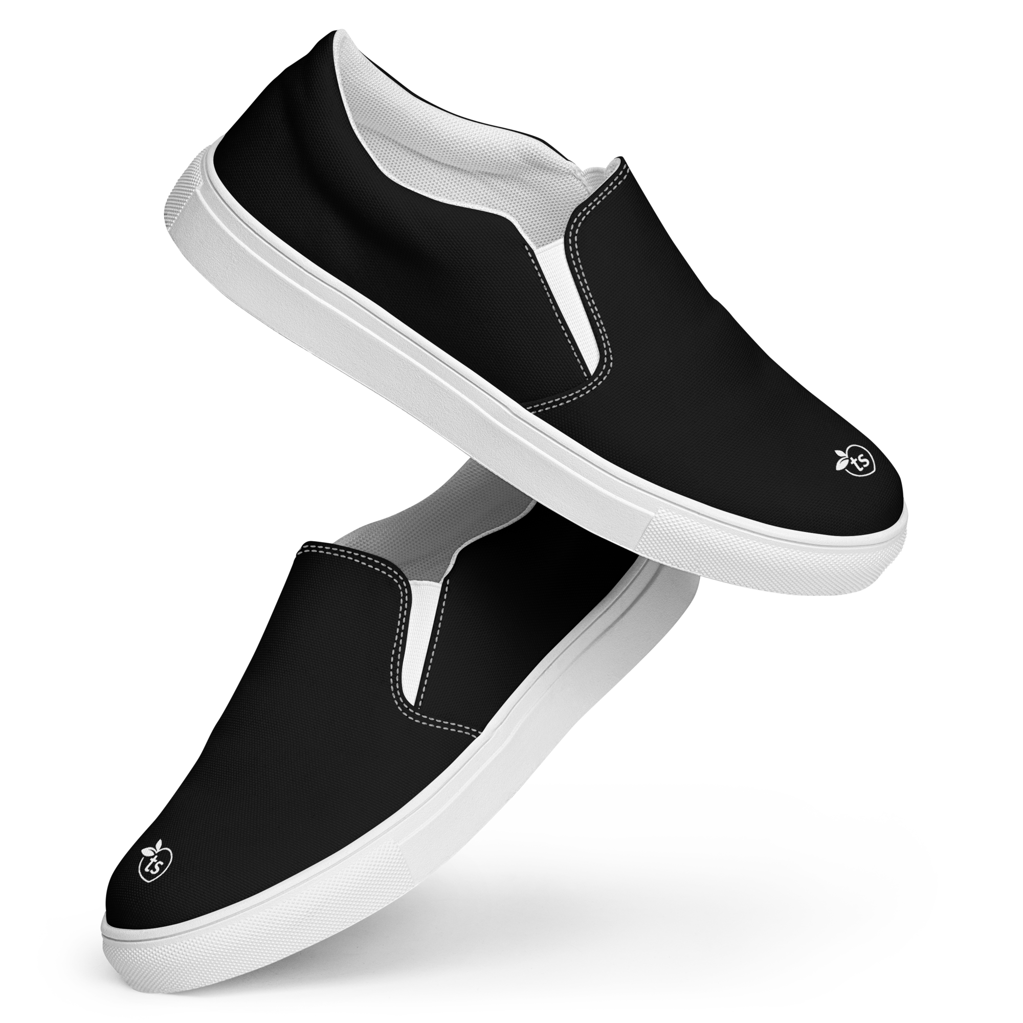 tsgabrielle® • For Him • Slip-On Canvas Shoes • Black - White - View 8