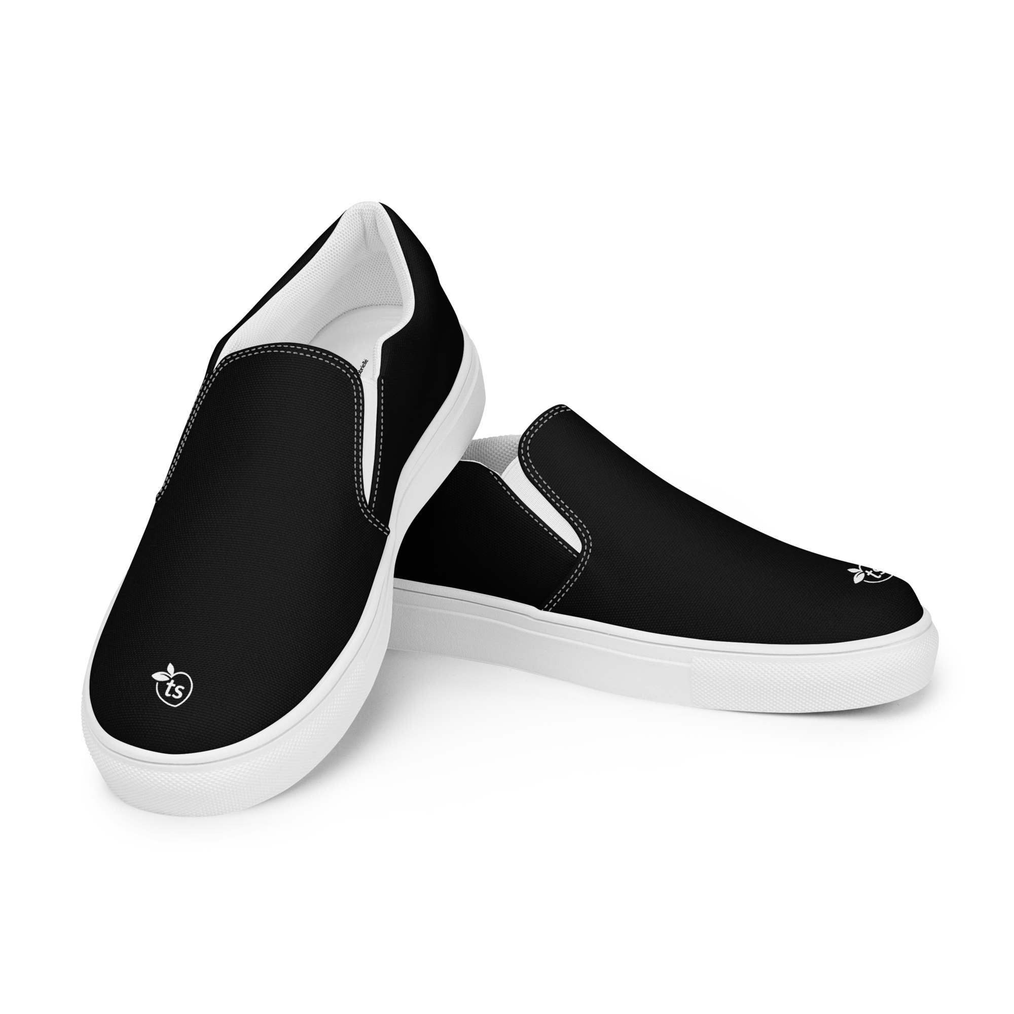 tsgabrielle® • For Him • Slip-On Canvas Shoes • Black - White - View 10