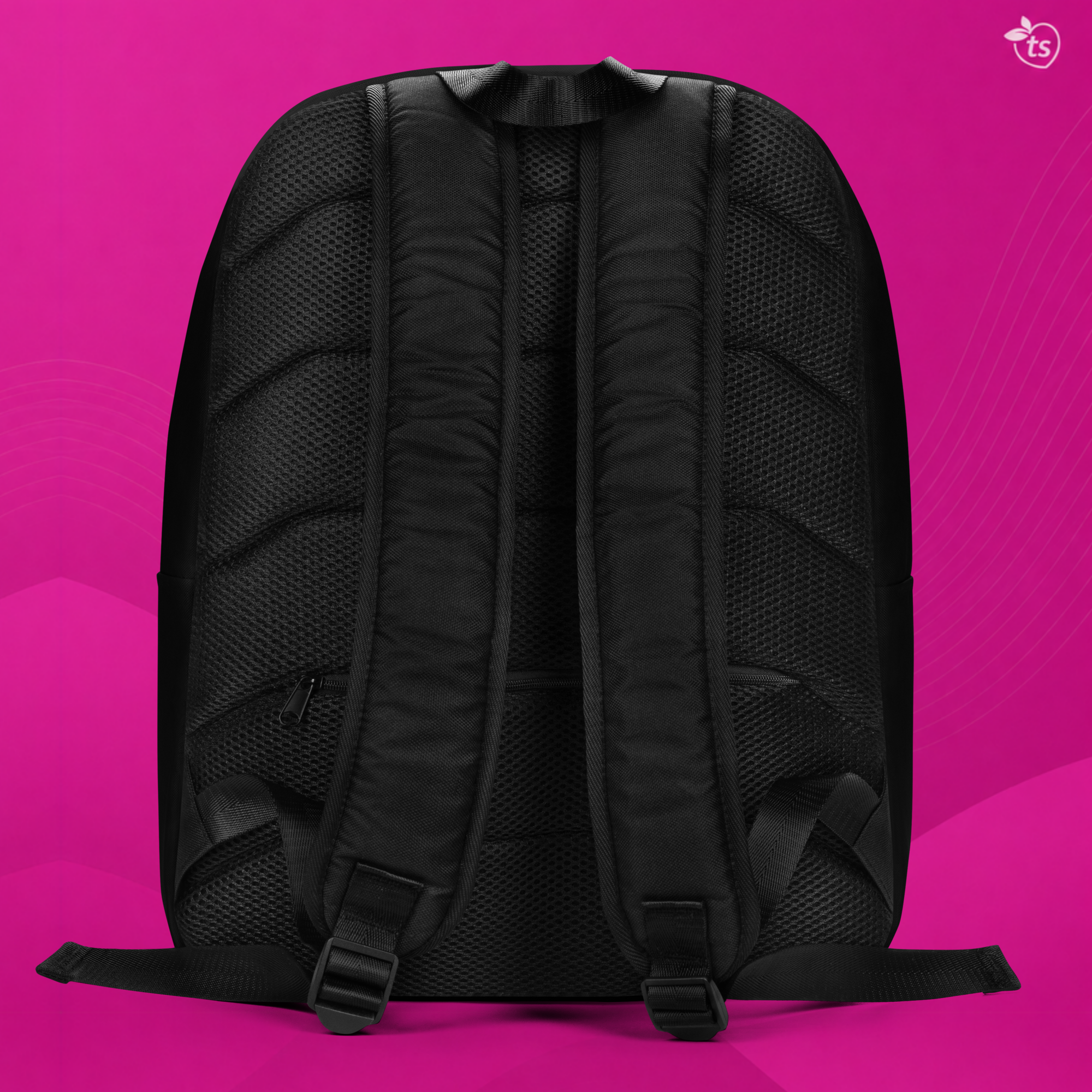 tsgabrielle® • Flamant Rose • Minimalist Backpack • Black - White - View 7
