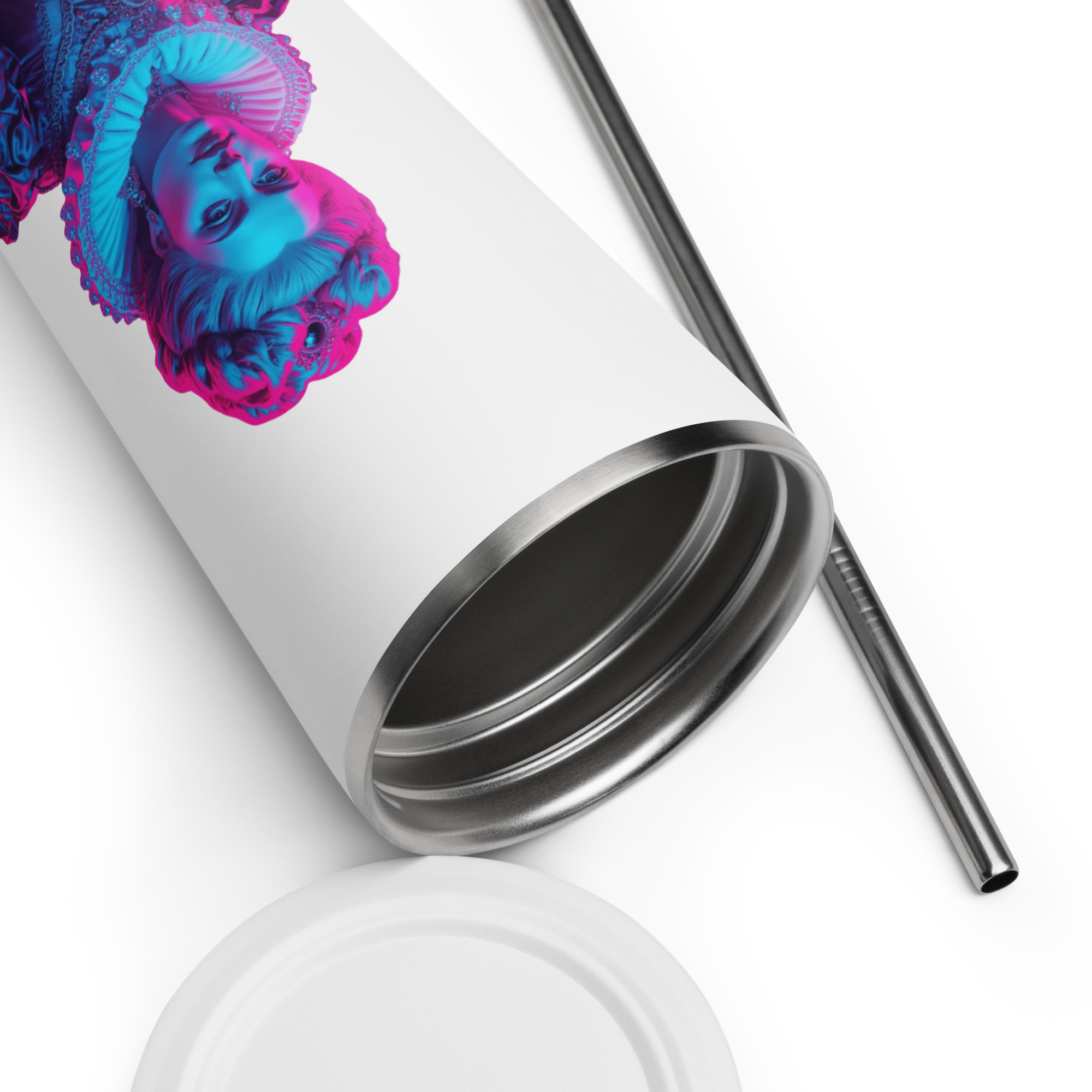 tsgabrielle® • Paris - Marie Antoinette • Tumbler • Stainless Steel • White • 20 oz - White - View 7