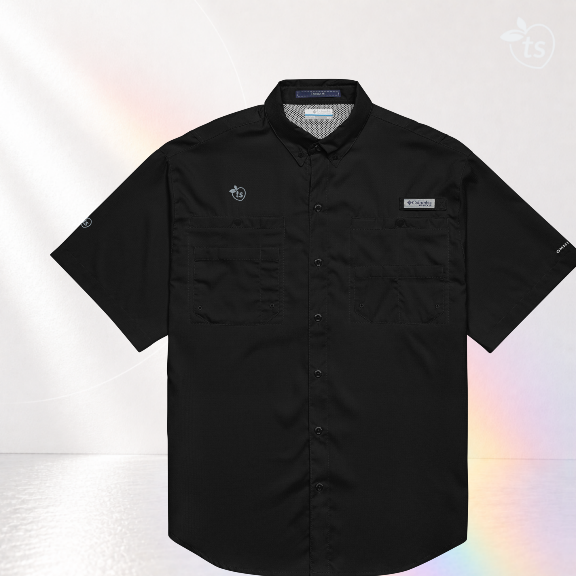 Columbia® by tsgabrielle® • Men's • Short Sleeve Button Shirt • Dark Colors - Black - View 12