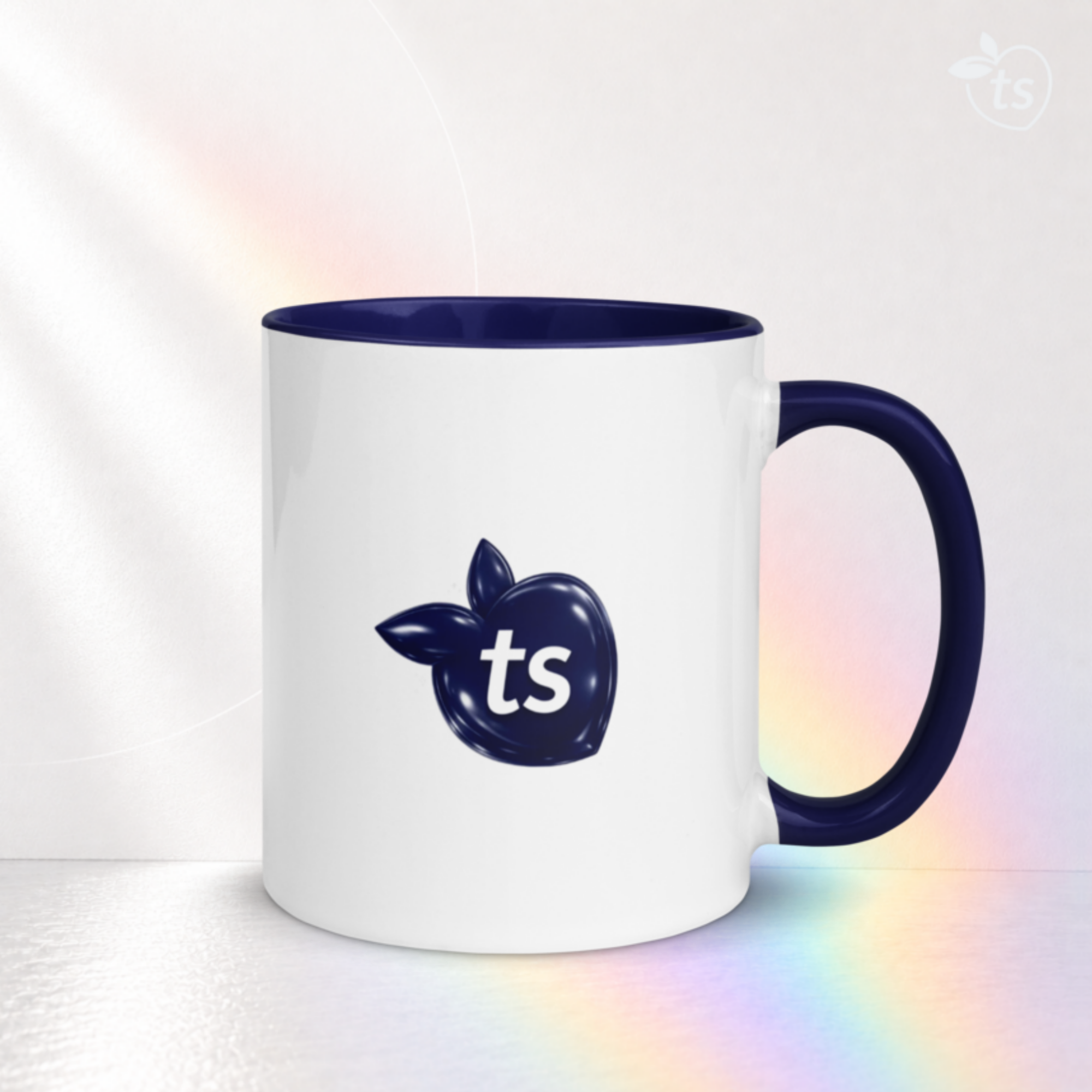 tsgabrielle® • Mug with Color Dark Blue Inside • Ceramic • 11 oz - Dark Blue - View 6