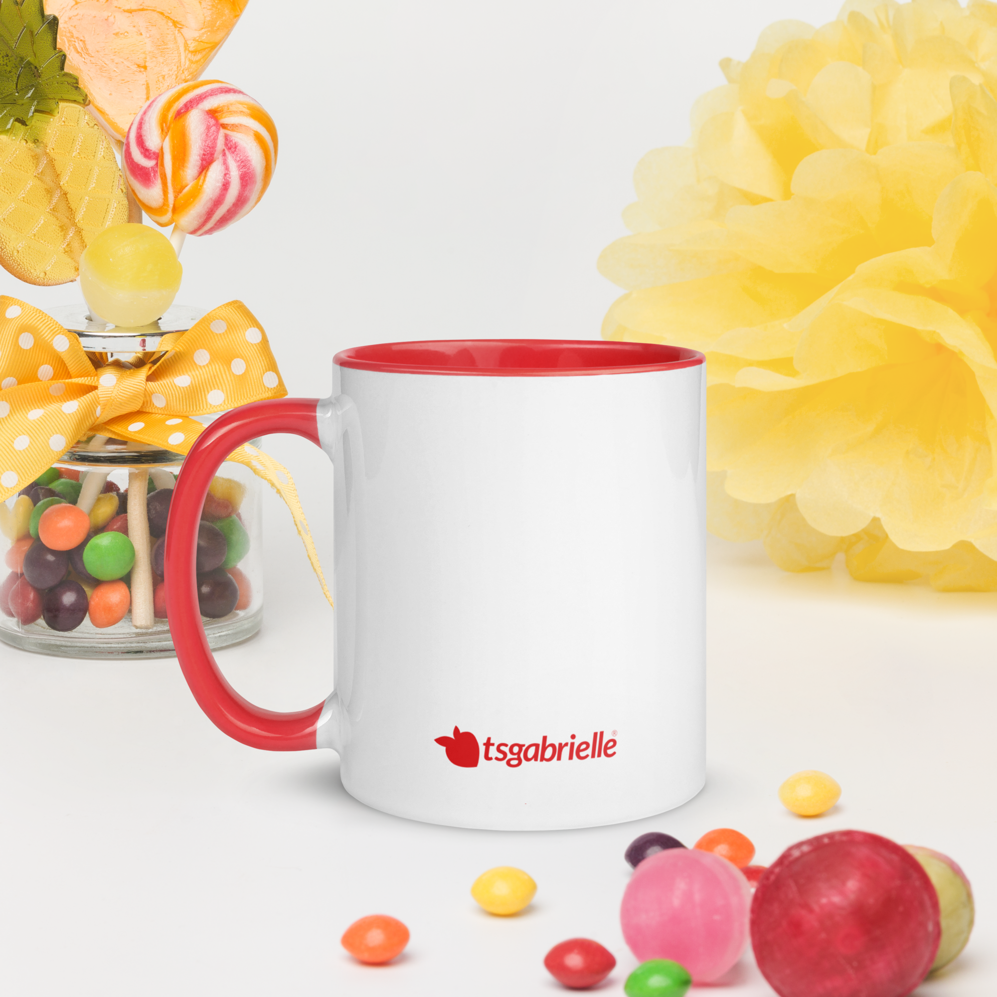 tsgabrielle® • Mug with Color Red Inside • Ceramic • 2 Sizes - Red - View 11