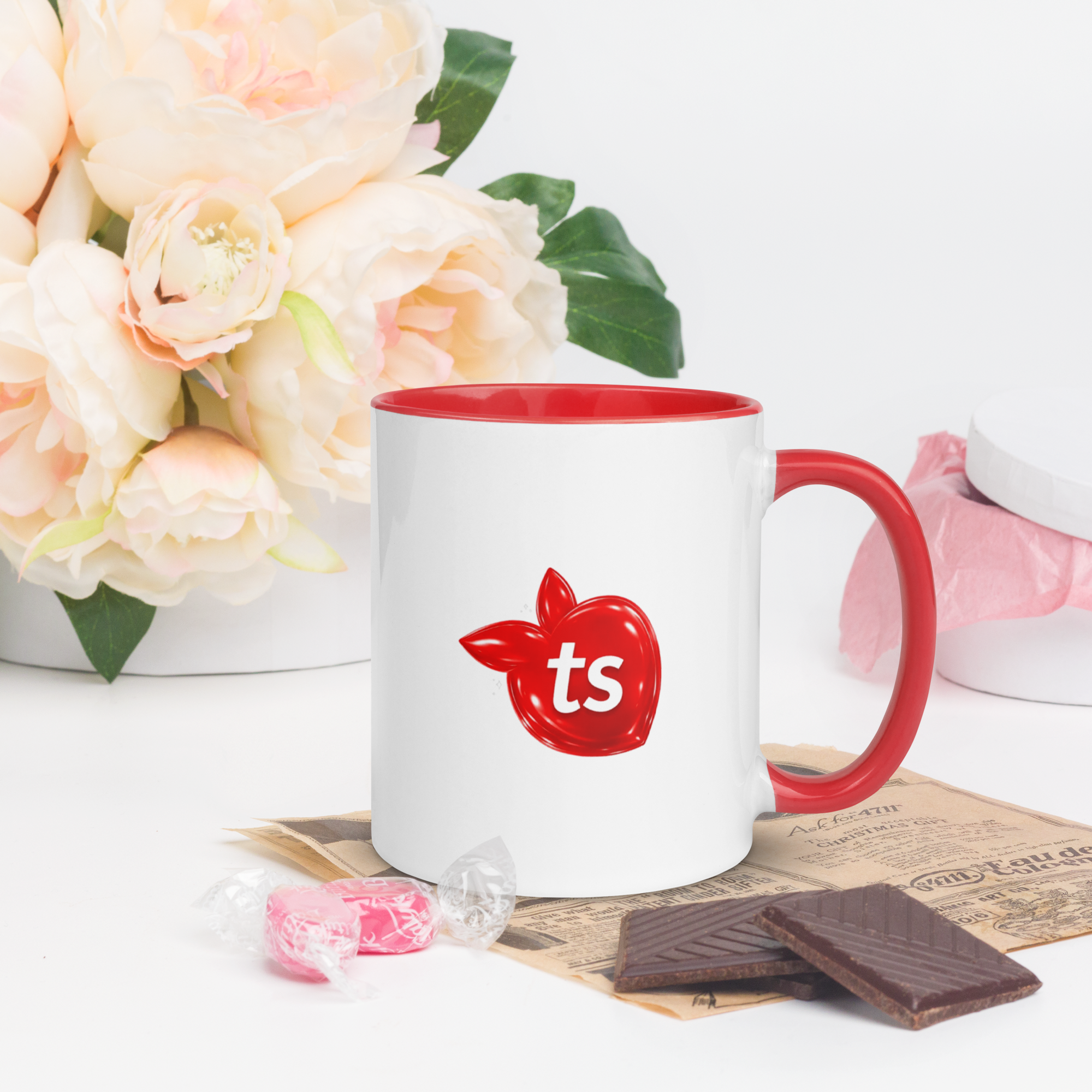 tsgabrielle® • Mug with Color Red Inside • Ceramic • 2 Sizes - Red - View 8