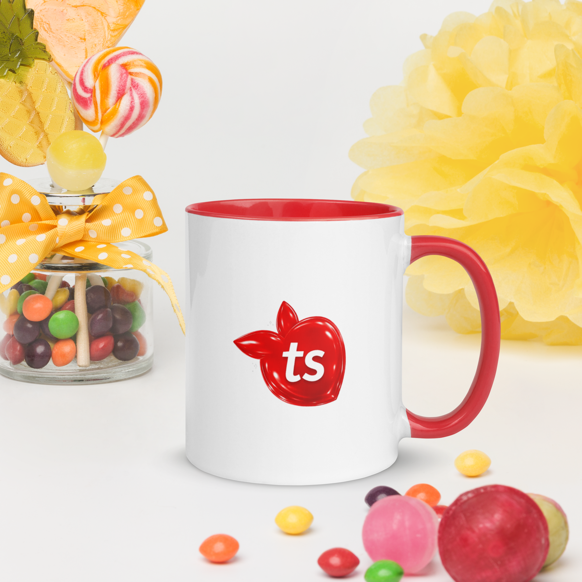 tsgabrielle® • Mug with Color Red Inside • Ceramic • 2 Sizes - Red - View 10