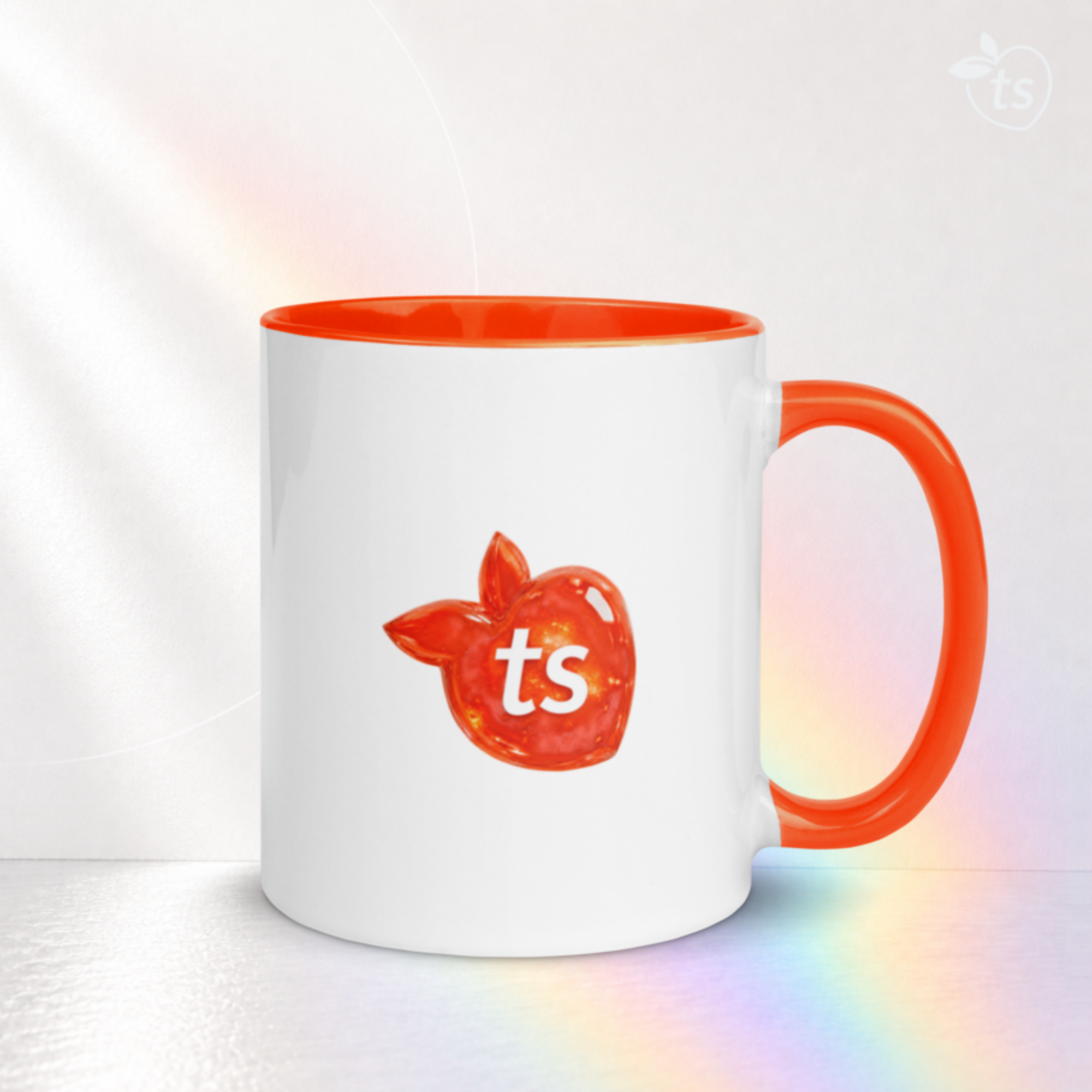 tsgabrielle® • Mug with Color Orange Inside • Ceramic • 11 oz - Orange - View 13