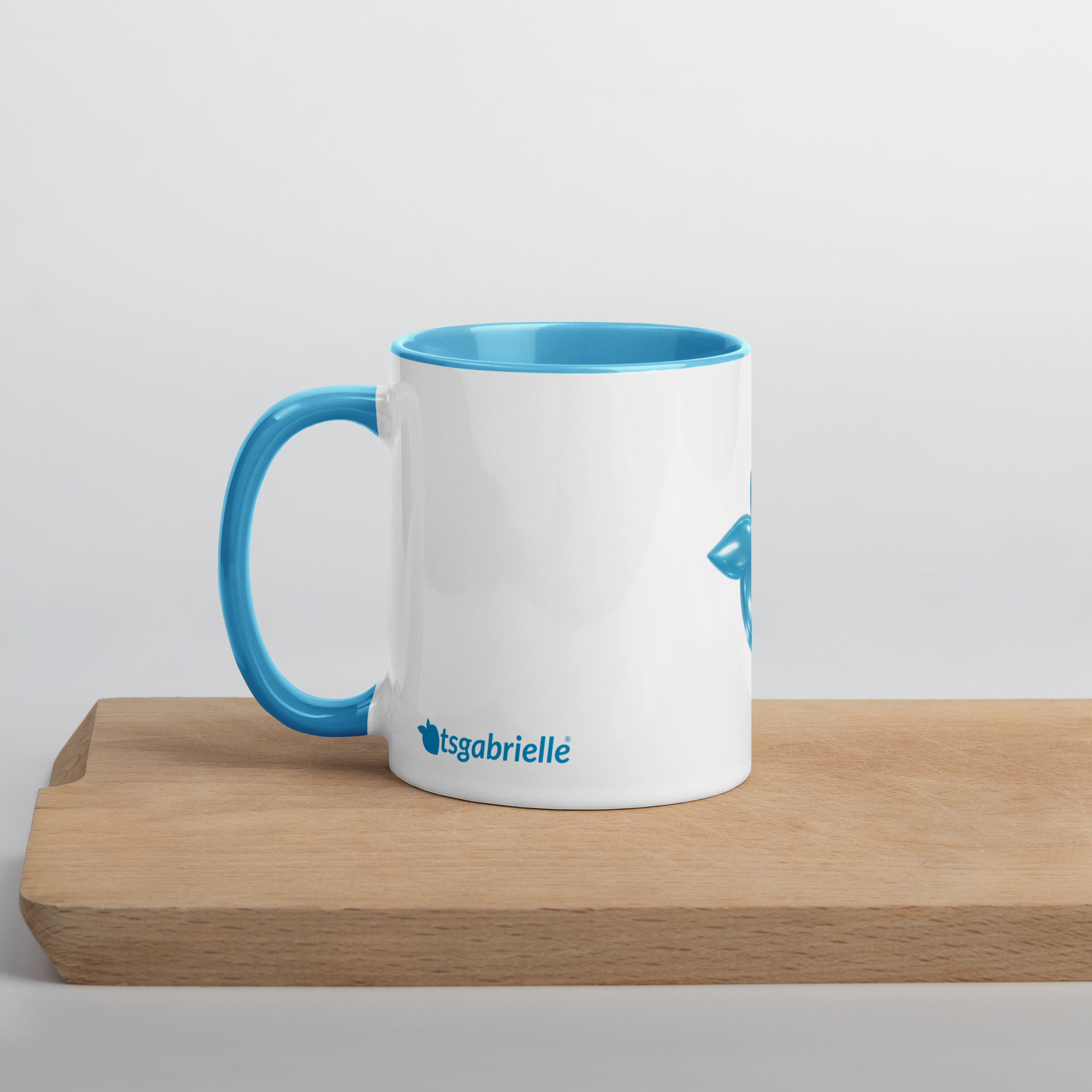 tsgabrielle® • Mug with Color Light Blue Inside • Ceramic • 2 Sizes - Blue - View 7