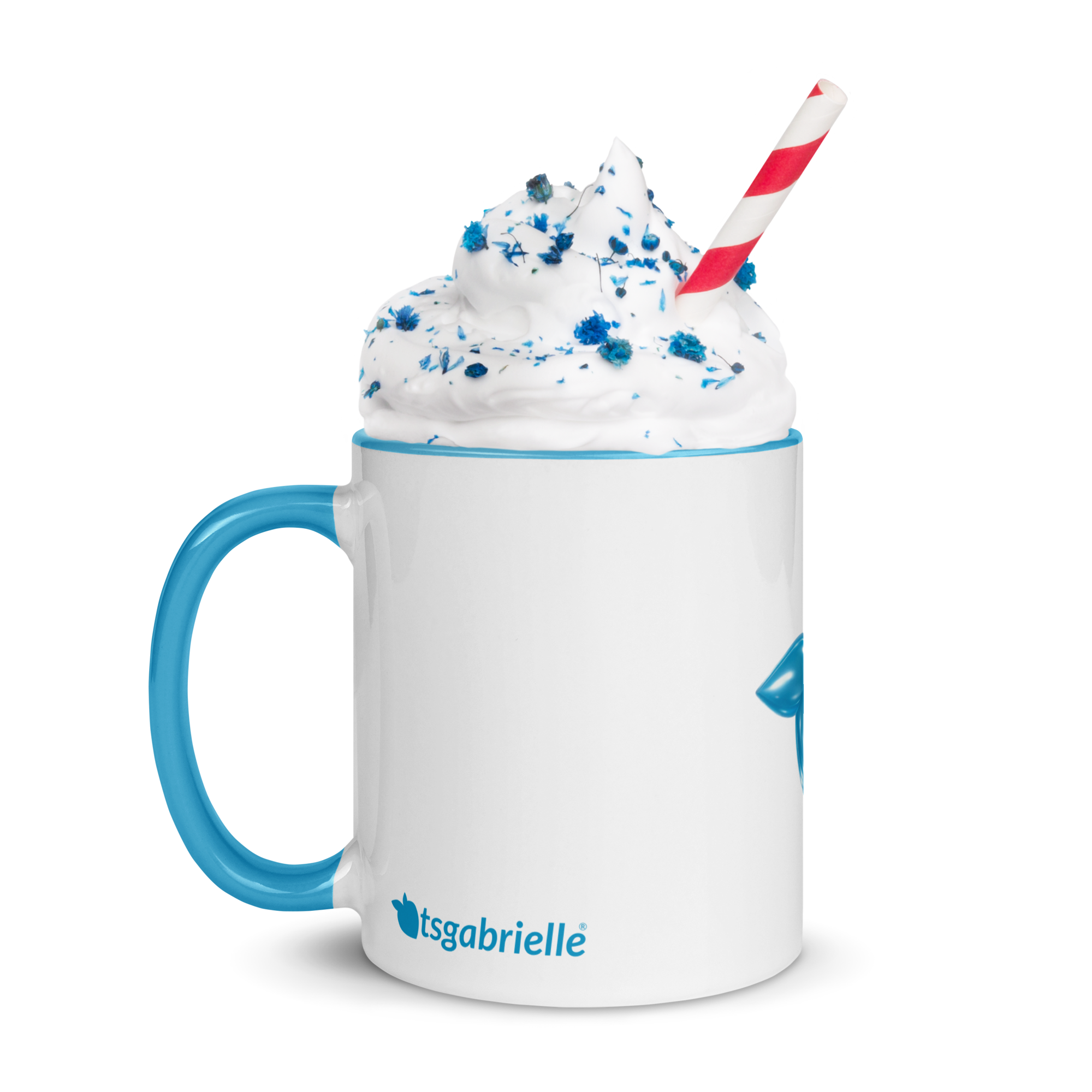 tsgabrielle® • Mug with Color Light Blue Inside • Ceramic • 2 Sizes - Blue - View 8