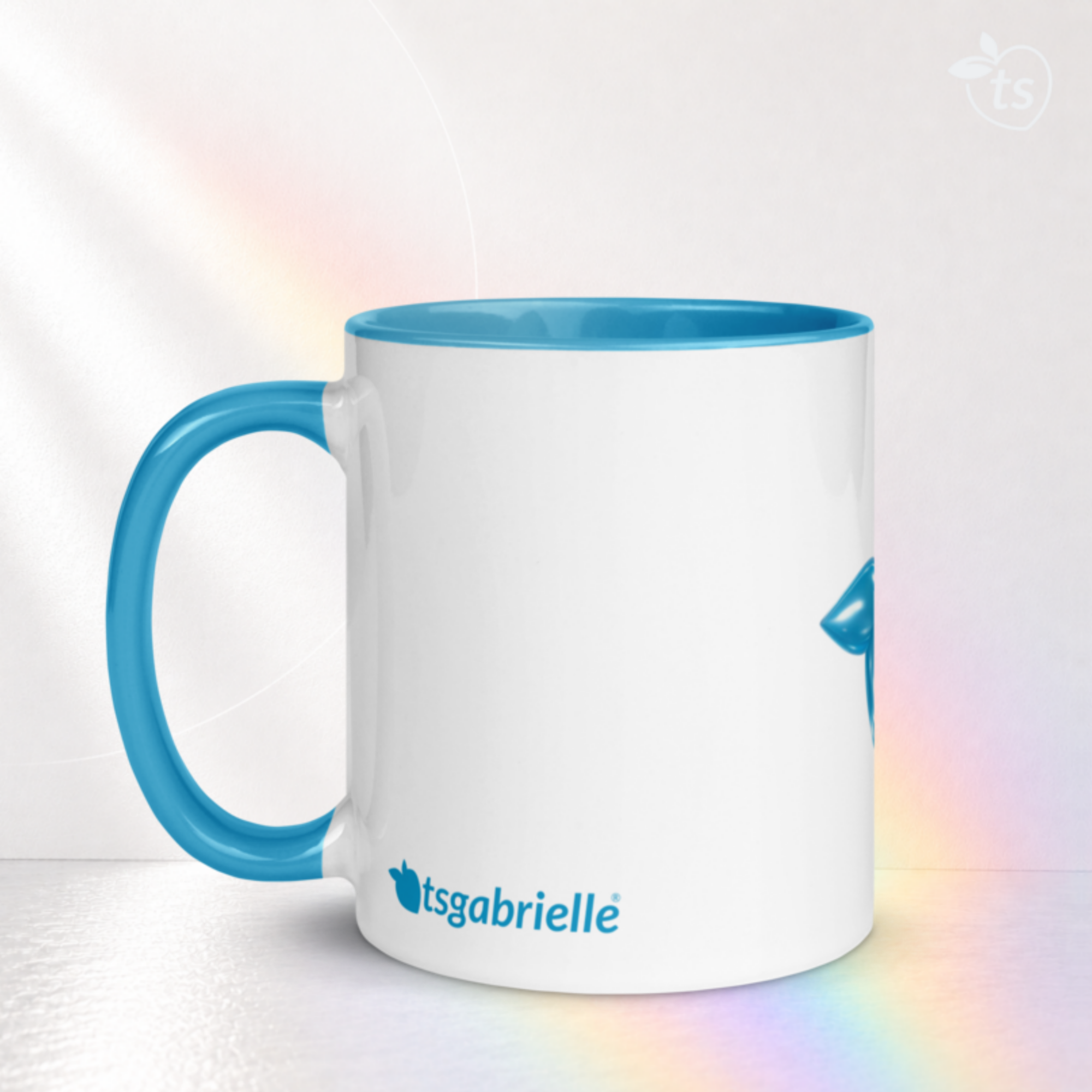 tsgabrielle® • Mug with Color Light Blue Inside • Ceramic • 2 Sizes - Blue - View 15