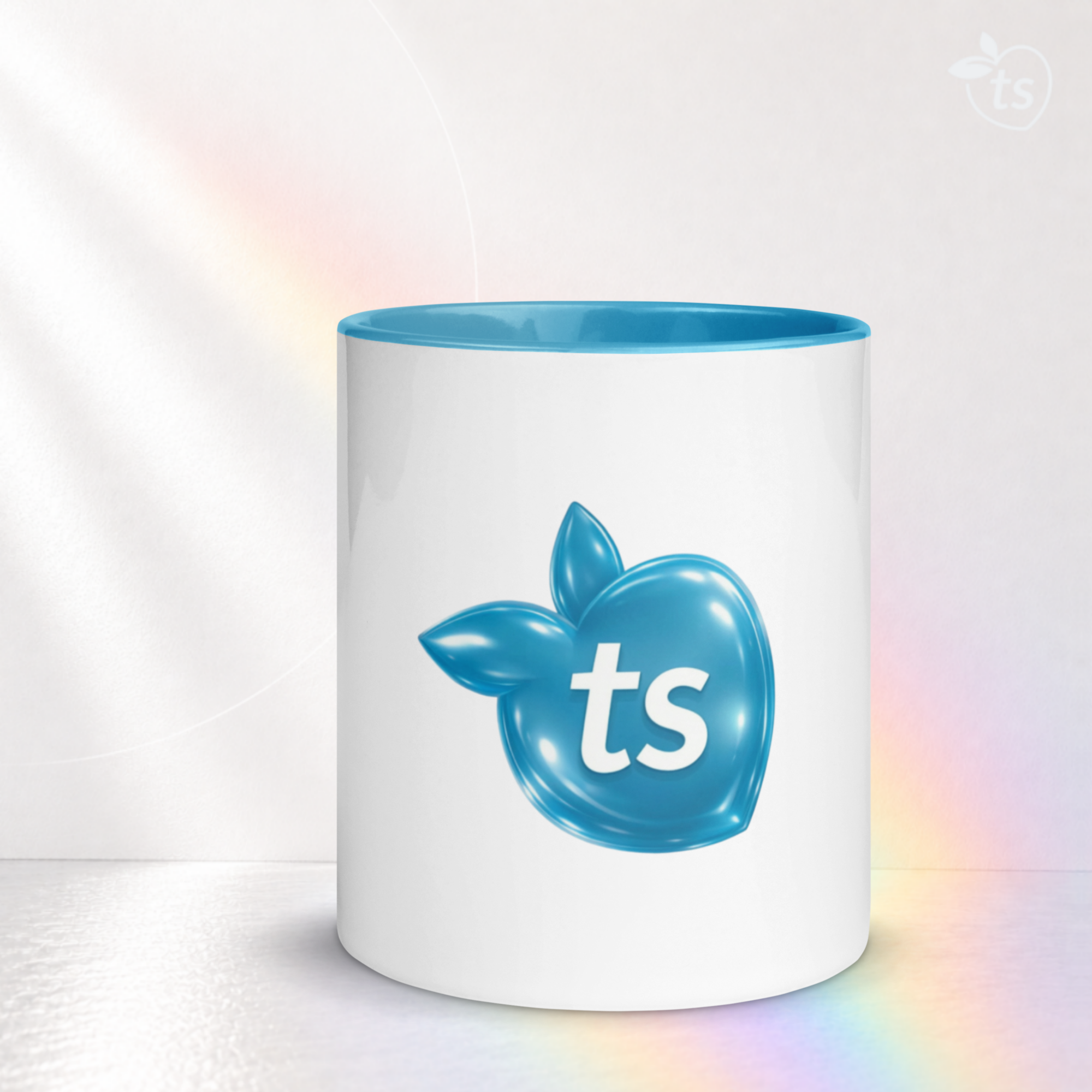 tsgabrielle® • Mug with Color Light Blue Inside • Ceramic • 2 Sizes - Blue - View 14