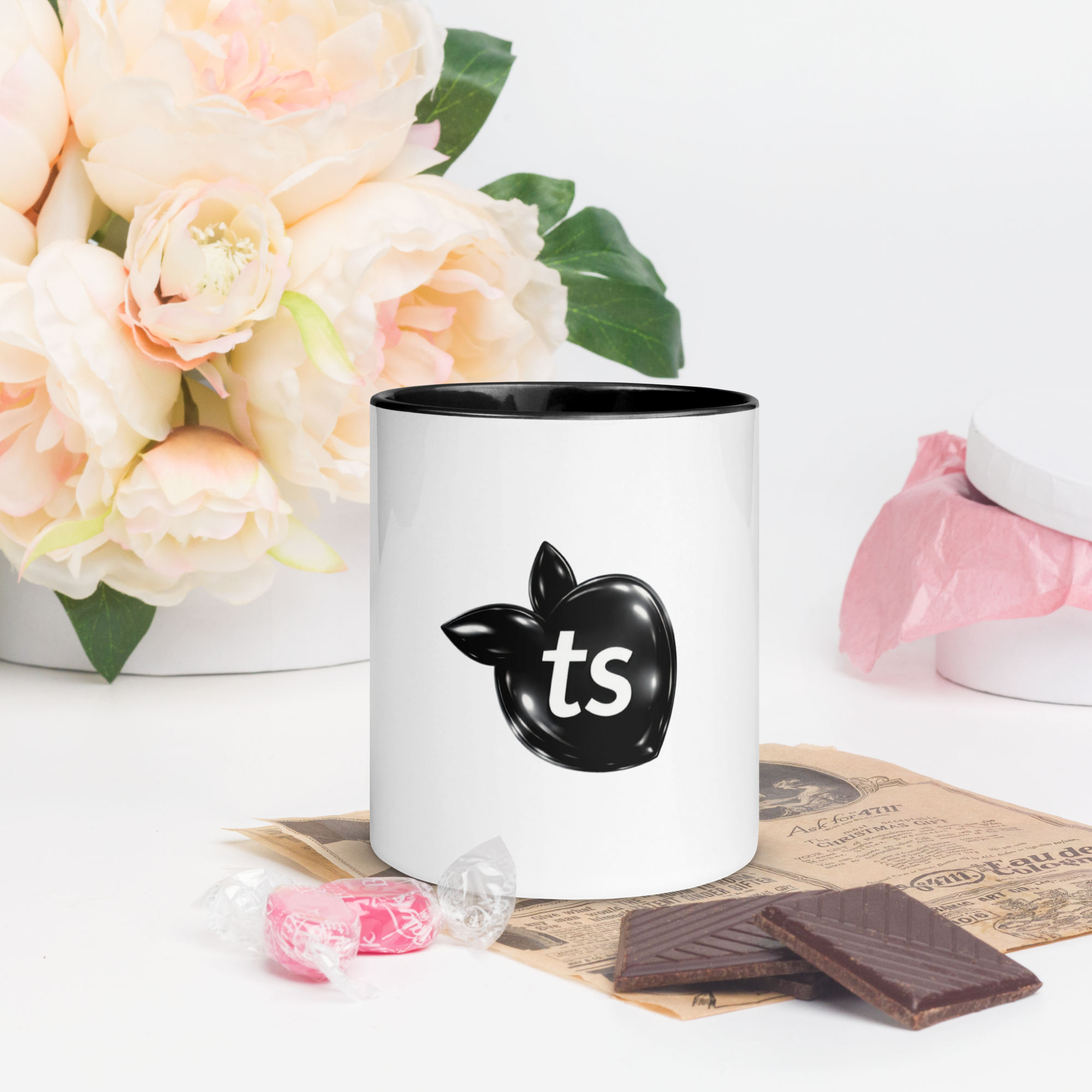 tsgabrielle® • Mug with Color Black Inside • Ceramic • 2 Sizes - Black - View 6